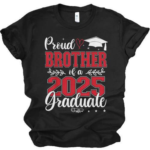 Proud Brother Of A Class Of 2025 Graduate Senior Graduation Unisex Jersey T-Shirt - Best Gift Smart
