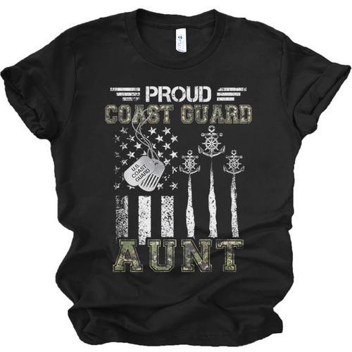 Proud Coast Guard Aunt US Coast Guard Graduation Aunt Unisex Jersey T-Shirt - Best Gift Smart