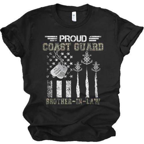 Proud Coast Guard Brother-In-Law US Coast Guard Graduation Unisex Jersey T-Shirt - Best Gift Smart