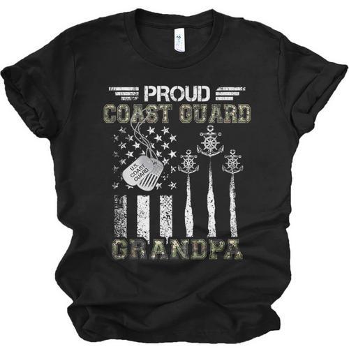 Proud Coast Guard Grandpa US Coast Guard Graduation Grandpa Unisex Jersey T-Shirt - Best Gift Smart