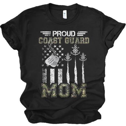 Proud Coast Guard Mom US Coast Guard Graduation Mom Unisex Jersey T-Shirt - Best Gift Smart