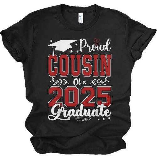 Proud Cousin Of A 2025 Graduate For Graduation Unisex Jersey T-Shirt - Best Gift Smart