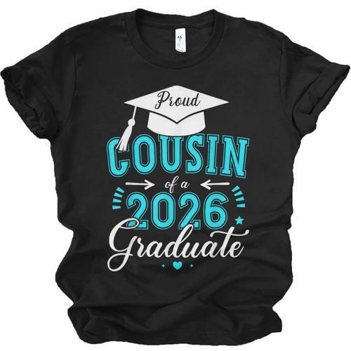 Proud Cousin Of a Class Of 2026 Graduate For Graduation Unisex Jersey T-Shirt - Best Gift Smart