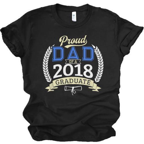 Proud Dad Of A 2018 Graduate Shirt Graduation Grad Unisex Jersey T-Shirt - Best Gift Smart