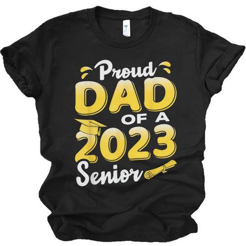 Proud Dad Of A 2023 Senior Graduation Unisex Jersey T-Shirt - Best Gift Smart