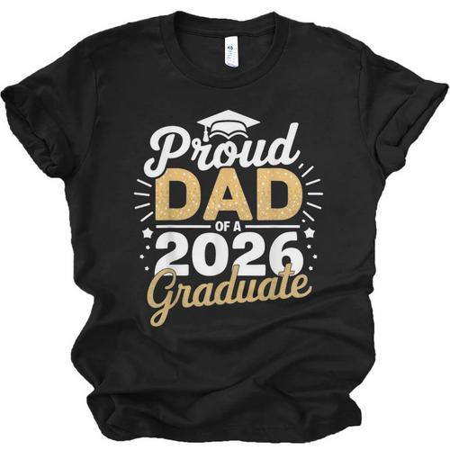 Proud Dad Of A 2026 Graduate Class Of 2026 Dad Graduation Unisex Jersey T-Shirt - Best Gift Smart