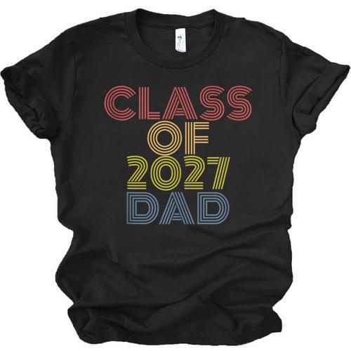 Proud Dad Of A Class Of 2027 Graduate Senior Graduation Unisex Jersey T-Shirt - Best Gift Smart