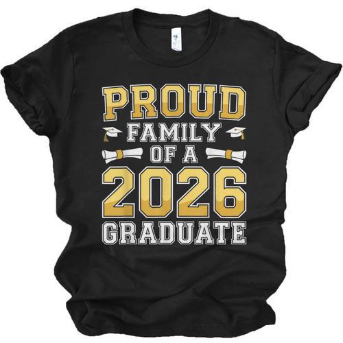 Proud Family Of A 2026 Graduate Shirt Class 2026 Graduation Unisex Jersey T-Shirt - Best Gift Smart
