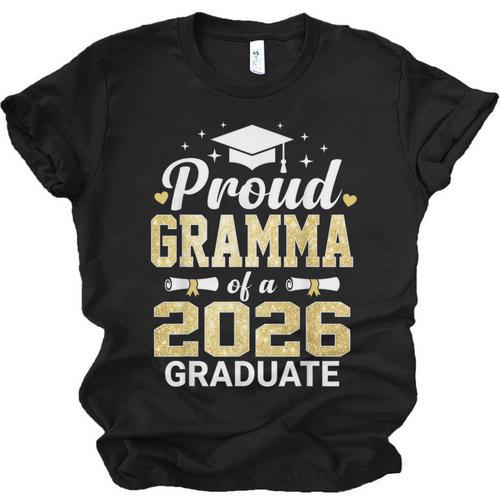 Proud Gramma Of A 2026 Graduate Class Of Graduation Unisex Jersey T-Shirt - Best Gift Smart