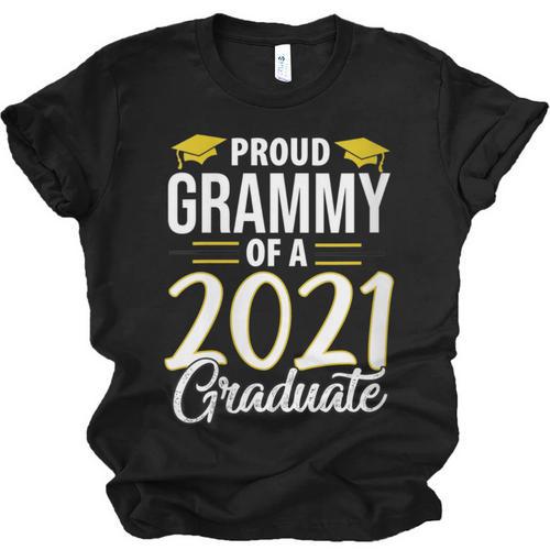 Proud Grammy Of A 2021 Graduate Graduation Clothes MBA PhD Unisex Jersey T-Shirt - Best Gift Smart