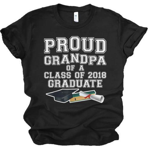 Proud Grandfather Graduation Grandpa Of Grad 2018 Shirt Unisex Jersey T-Shirt - Best Gift Smart