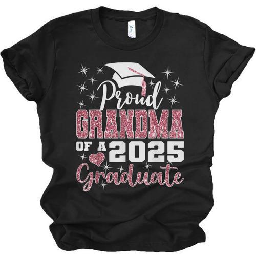 Proud Grandma Of 2025 College Graduate Family Graduation Unisex Jersey T-Shirt - Best Gift Smart