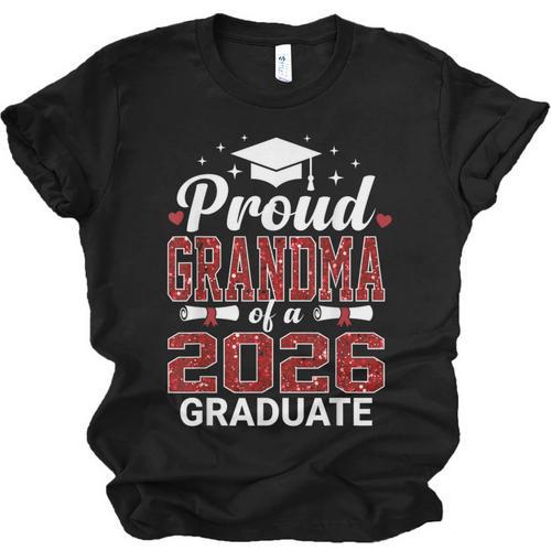 Proud Grandma Of A 2026 Graduate Class Of Graduation Unisex Jersey T-Shirt - Best Gift Smart
