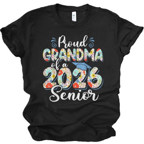 Proud Grandma Of a 2026 Graduate For Family Graduation Unisex Jersey T-Shirt - Best Gift Smart