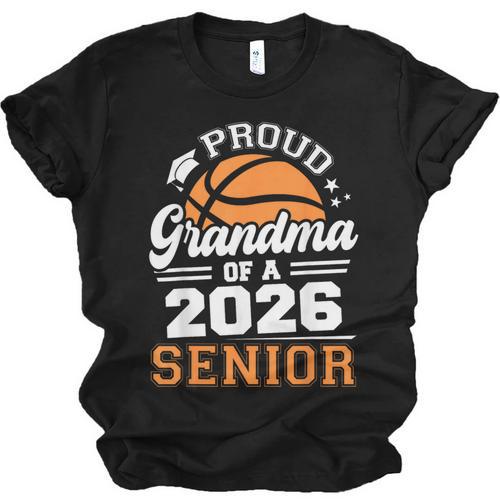 Proud Grandma Of A 2026 Senior Basketball Graduation Unisex Jersey T-Shirt - Best Gift Smart