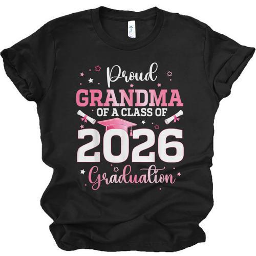 Proud Grandma Of A 2026 Senior Class Of 2026 Graduation Unisex Jersey T-Shirt - Best Gift Smart