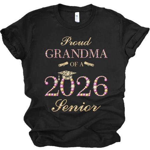 Proud Grandma Of A 2026 Senior Graduate Graduation Unisex Jersey T-Shirt - Best Gift Smart