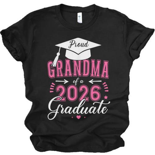 Proud Grandma Of a Class Of 2026 Graduate For Graduation Unisex Jersey T-Shirt - Best Gift Smart