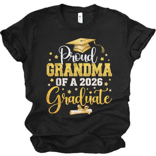 Proud Grandma Of A Class Of 2026 Graduate Senior Graduation Unisex Jersey T-Shirt - Best Gift Smart