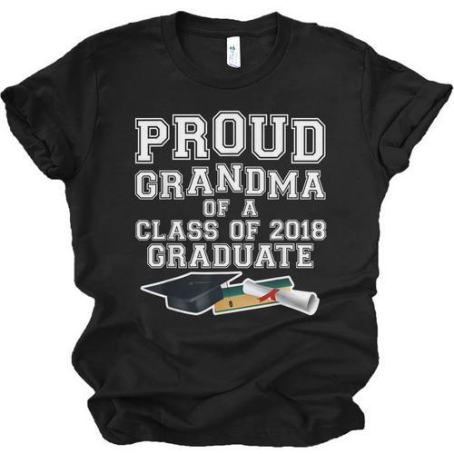 Proud Grandma Graduation Class Of 2018 Graduate Unisex Jersey T-Shirt - Best Gift Smart