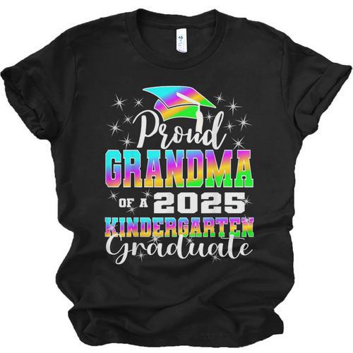 Proud Grandma Of Kindergarten Graduate 2025 Graduation Unisex Jersey T-Shirt - Best Gift Smart