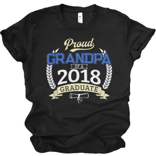 Proud Grandpa Of 2018 Senior Shirt Graduation Grad Unisex Jersey T-Shirt - Best Gift Smart