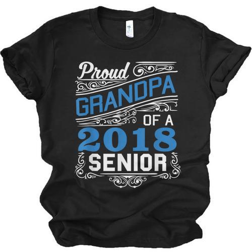 Proud Grandpa Of 2018 Senior T-Shirt Student Graduation Unisex Jersey T-Shirt - Best Gift Smart