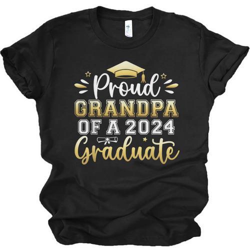 Proud Grandpa Of a 2024 Graduate Senior Graduation Men Unisex Jersey T-Shirt - Best Gift Smart