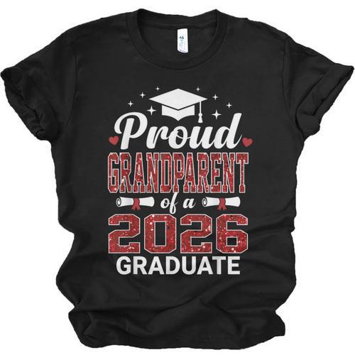 Proud Grandparent Of A 2026 Graduate Class Of Graduation Unisex Jersey T-Shirt - Best Gift Smart