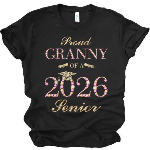 Proud Granny Of A 2026 Senior Graduate Graduation Unisex Jersey T-Shirt - Best Gift Smart