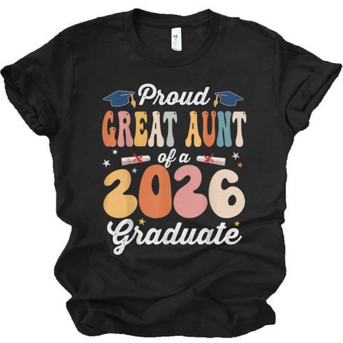 Proud Great Aunt Of a Class Of 2026 Graduate Graduation Unisex Jersey T-Shirt - Best Gift Smart