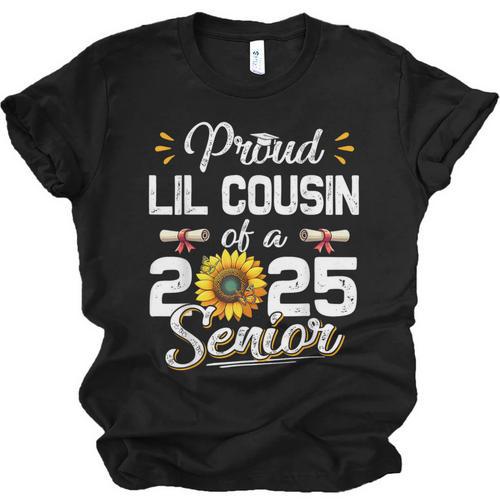 Proud Lil Cousin Of A Class Of 2025 Senior Graduation 2025 Unisex Jersey T-Shirt - Best Gift Smart