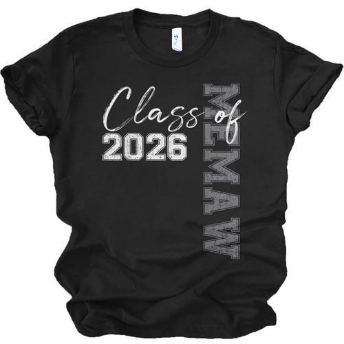 Proud Memaw Of A Class Of 2026 Graduate Senior 26 Graduation Unisex Jersey T-Shirt - Best Gift Smart