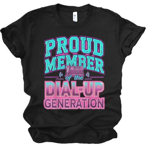 Proud Member Of The Dial Up Club Tech Nostalgia Top Unisex Jersey T-Shirt - Figerry