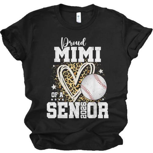 Proud Mimi Of A 2026 Senior Baseball Graduation Leopard Unisex Jersey T-Shirt - Best Gift Smart