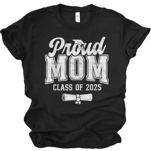 Proud Mom Of 2025 Graduate Senior Mom 25 Graduation Unisex Jersey T-Shirt - Best Gift Smart