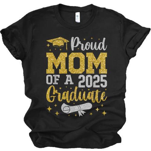 Proud Mom Of A 2025 Graduate Senior Class Of 2025 Graduation Unisex Jersey T-Shirt - Best Gift Smart