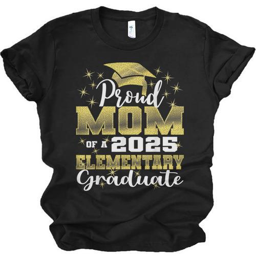 Proud Mom Of 5th Grade Graduate 2025 Elementary Graduation Unisex Jersey T-Shirt - Best Gift Smart