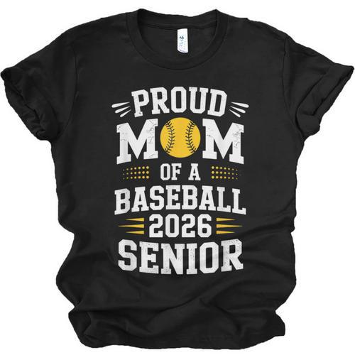 Proud Mom Of Baseball Senior 2026 Graduation Unisex Jersey T-Shirt - Best Gift Smart