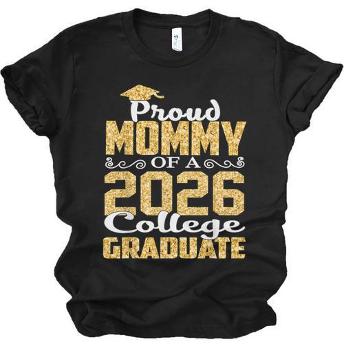 Proud Mommy Of A 2026 College Graduate Shirt Graduation Unisex Jersey T-Shirt - Best Gift Smart