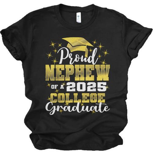 Proud Nephew Of 2025 College Graduate Family 24 Graduation Unisex Jersey T-Shirt - Best Gift Smart