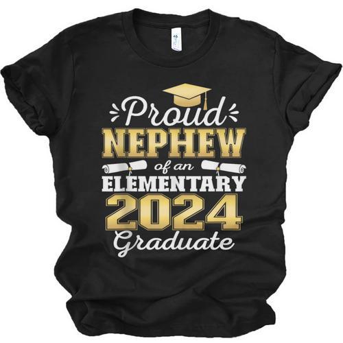 Proud Nephew Of 5th Grade Graduate 2024 Family Graduation Unisex Jersey T-Shirt - Best Gift Smart