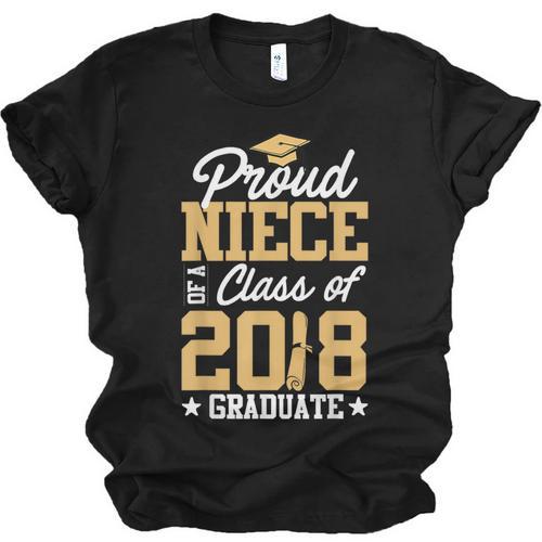 Proud Niece Graduation Shirts For Family 2018 Unisex Jersey T-Shirt - Best Gift Smart