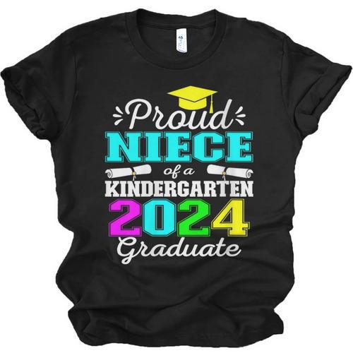 Proud Niece Of Kindergarten Graduate 2024 Graduation Niece Unisex Jersey T-Shirt - Best Gift Smart