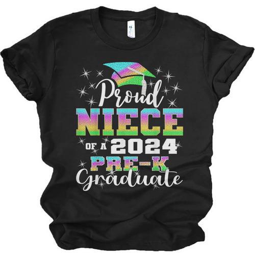Proud Niece Of PreK School Graduate 2024 Graduation Niece Unisex Jersey T-Shirt - Best Gift Smart