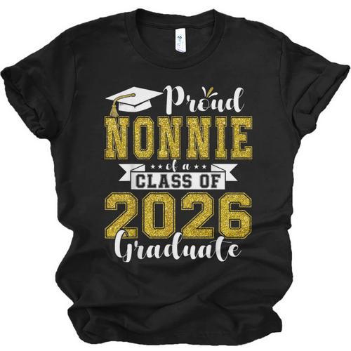 Proud Nonnie Of a Class Of 2026 Graduate Graduation 2026 Unisex Jersey T-Shirt - Best Gift Smart