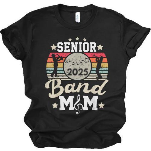 Proud Senior Mom Marching Band Mom Class Of 2025 Graduation Unisex Jersey T-Shirt - Best Gift Smart