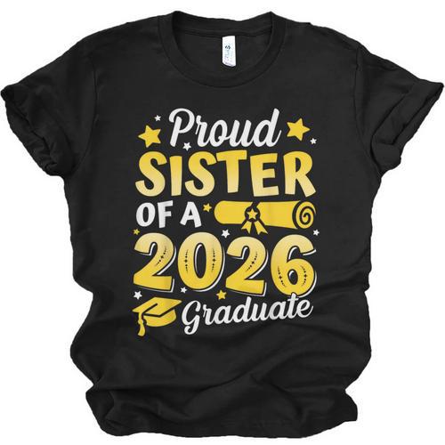 Proud Sister Of A 2026 Graduate Senior Class Graduation Unisex Jersey T-Shirt - Best Gift Smart