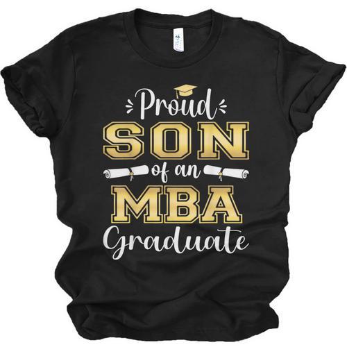 Proud Son Of 2023 Class MBA Graduate Family Graduation Unisex Jersey T-Shirt - Best Gift Smart