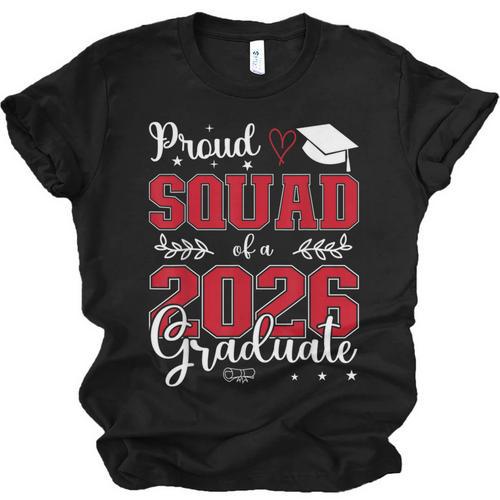 Proud Squad Of a Class Of 2026 Graduate For Graduation Unisex Jersey T-Shirt - Best Gift Smart